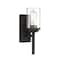Designers Fountain Jedrek 4.5in 1-Light Black Industrial Indoor Vanity with Clear Glass Shade 93301-BK - alternate 1